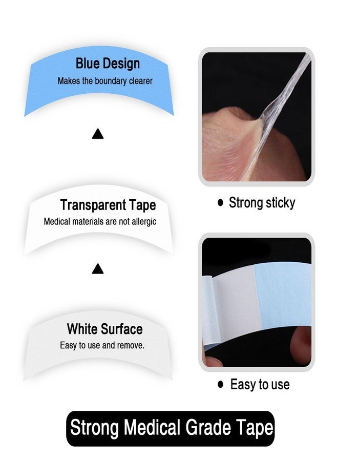 Yunle Lace Front Wig Tape Double Sided Wig Tape for Lace Wigs 36 PCS Strong Adhesive Tape Waterproof Tape for Wigs Toupee Hairpiece Blue 1/2 - Image 3